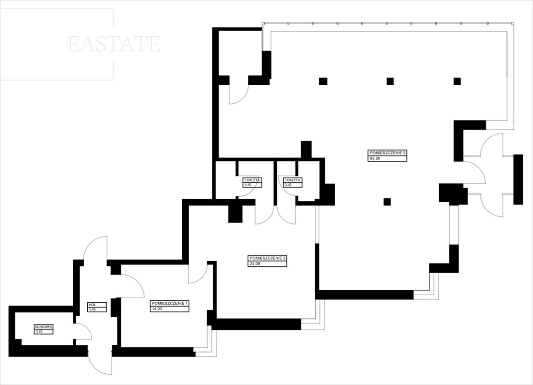 Nowoczesny lokal 142 m² z dużymi przeszkleniami i windą Warszawa, Praga-Południe Gocław, Floriana Znanieckiego  142m2 Foto 1