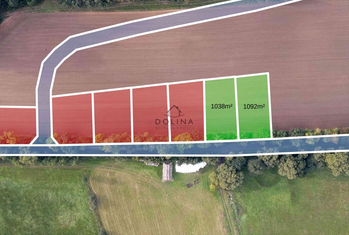 Działka pod dom w Słuszewie 1071 m2 media plan! Słuszewo  1 038m2 Foto 1