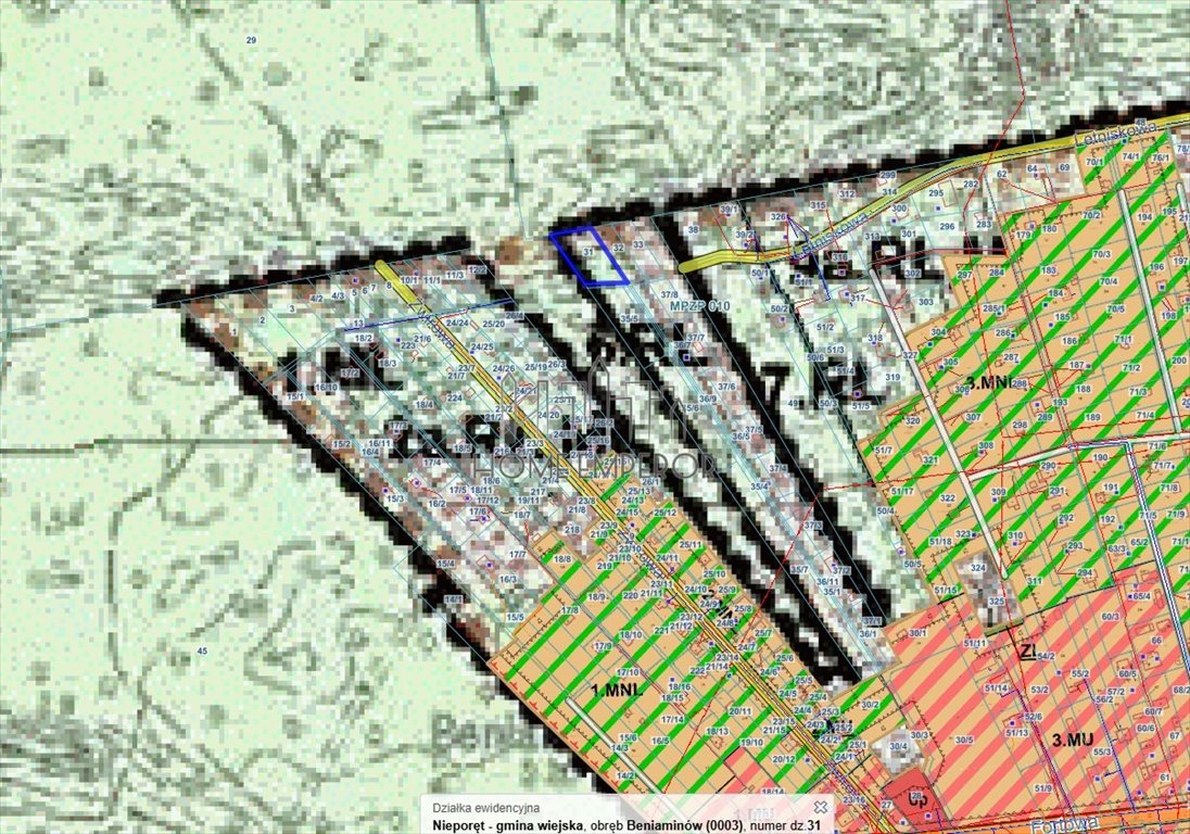Działka leśna na sprzedaż Beniaminów, Poziomkowa  1 450m2 Foto 1