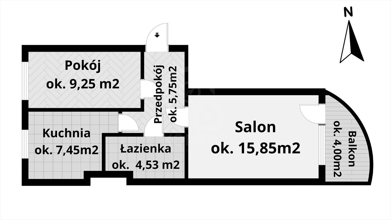 Mieszkanie dwupokojowe na wynajem Wrocław, Wrocław-Krzyki, Krzyki, Skarbowców  45m2 Foto 12