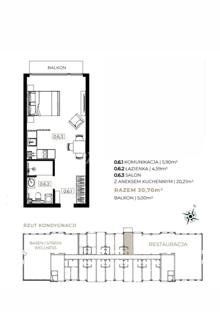 Kawalerka na sprzedaż Szczyrk, Salmopolska  31m2 Foto 1