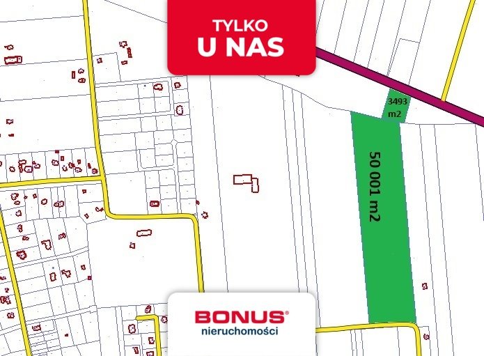 Działka rolna 50 100 m² przy drodze krajowej nr 50 Jeziora  50 100m2 Foto 1