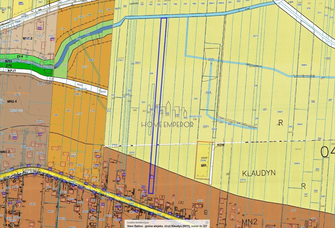 Działka 3 329 m² z planem pod zabudowę i media w Klaudynie Klaudyn, plut. Józefa Ciećwierza  3 329m2 Foto 1
