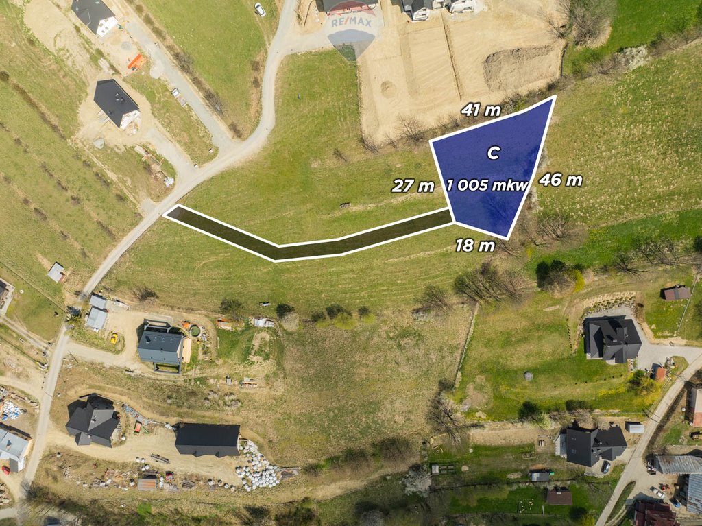 Działka budowlana z pozwoleniem i projektem domu 131 m² Rabka-Zdrój, Słone, Poniatowskiego  1 005m2 Foto 1
