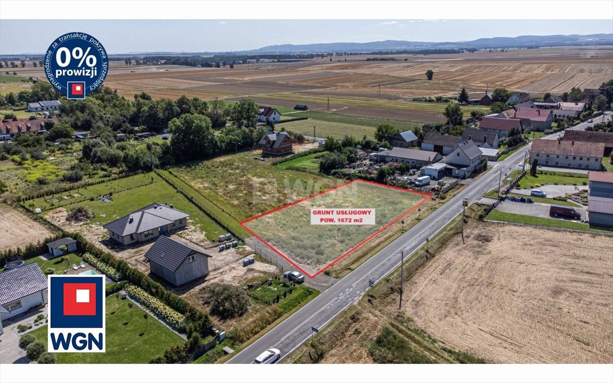 Działka usługowa 1672 m² z szybkim dojazdem i mediami Łukaszów, Łukaszów  1 672m2 Foto 1
