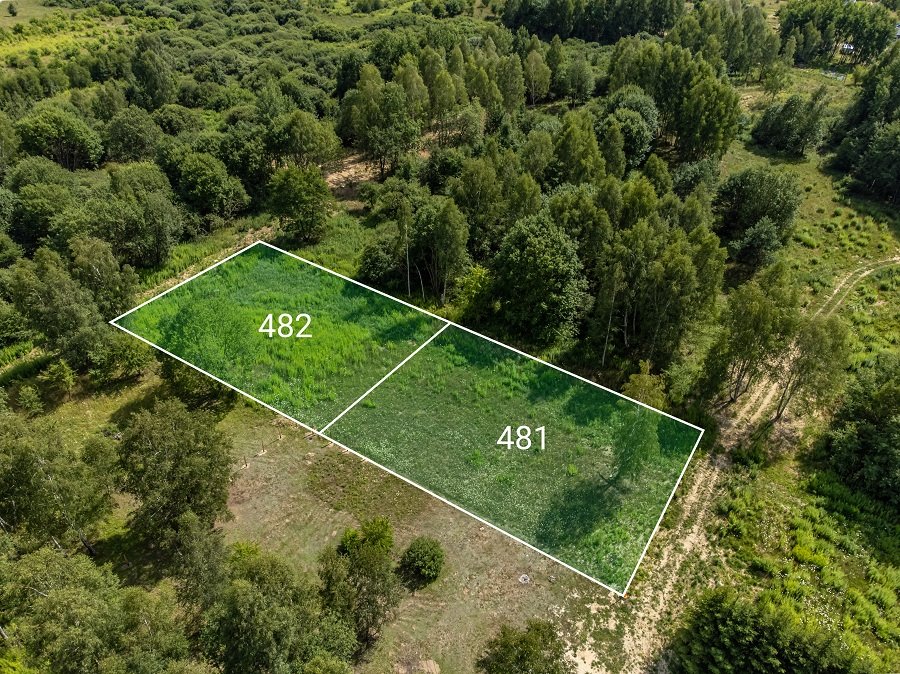 Działka budowlana 1200 m² z mediami, blisko Olsztyna Myki  1 200m2 Foto 1