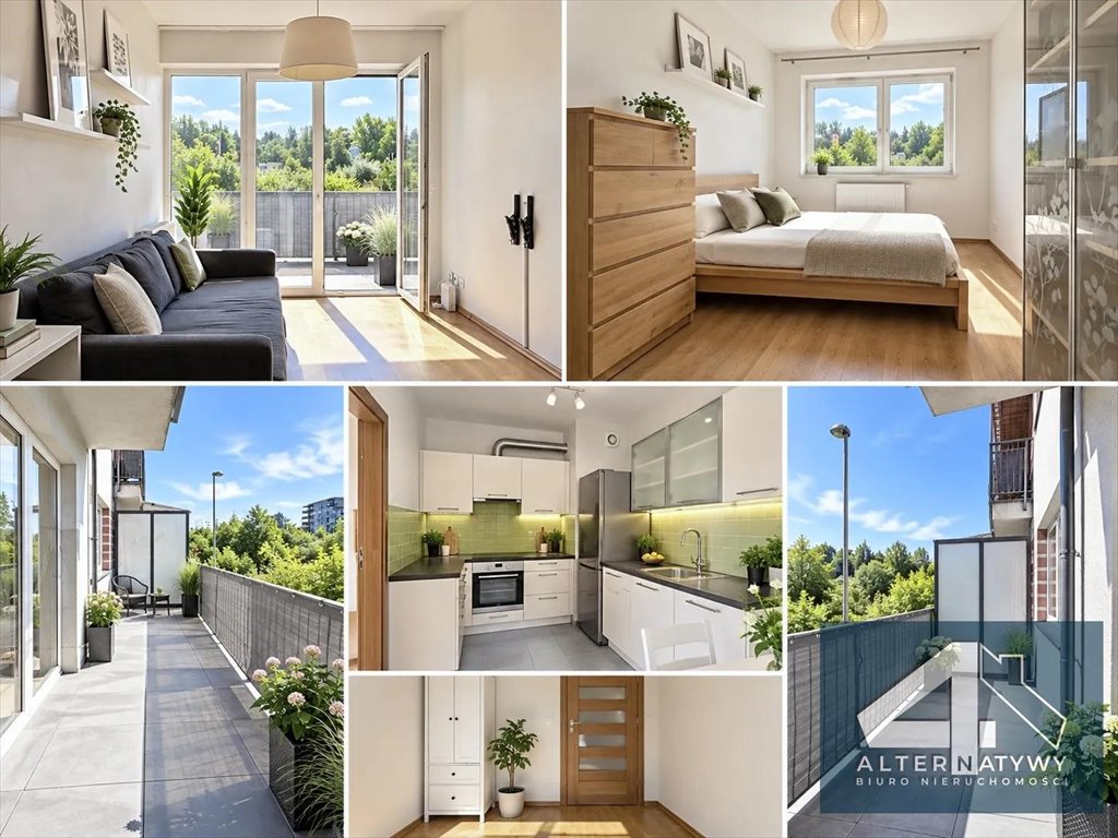 Zapraszam do 52 m² z dużym balkonem i widokiem na zieleń Kraków, Podhalańska 16  52m2 Foto 1
