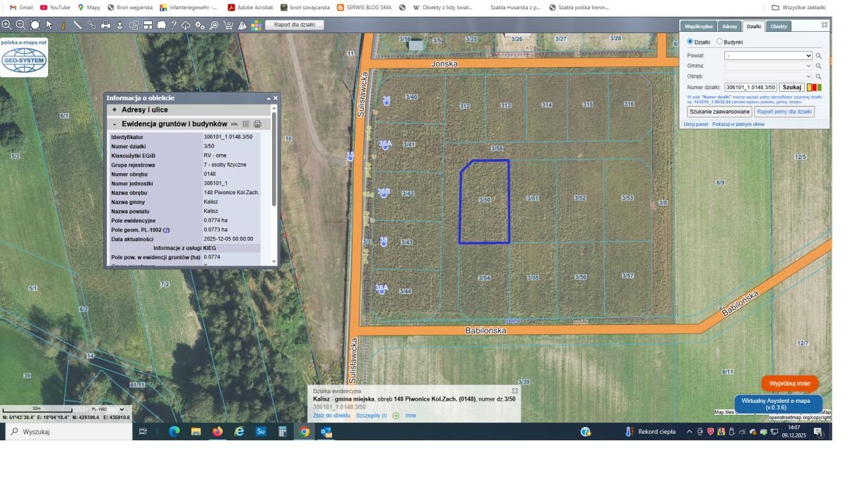 Działka pod dom i usługi, plan wodociąg od 2026 r. Kalisz, Piwonice-Zachód  774m2 Foto 1