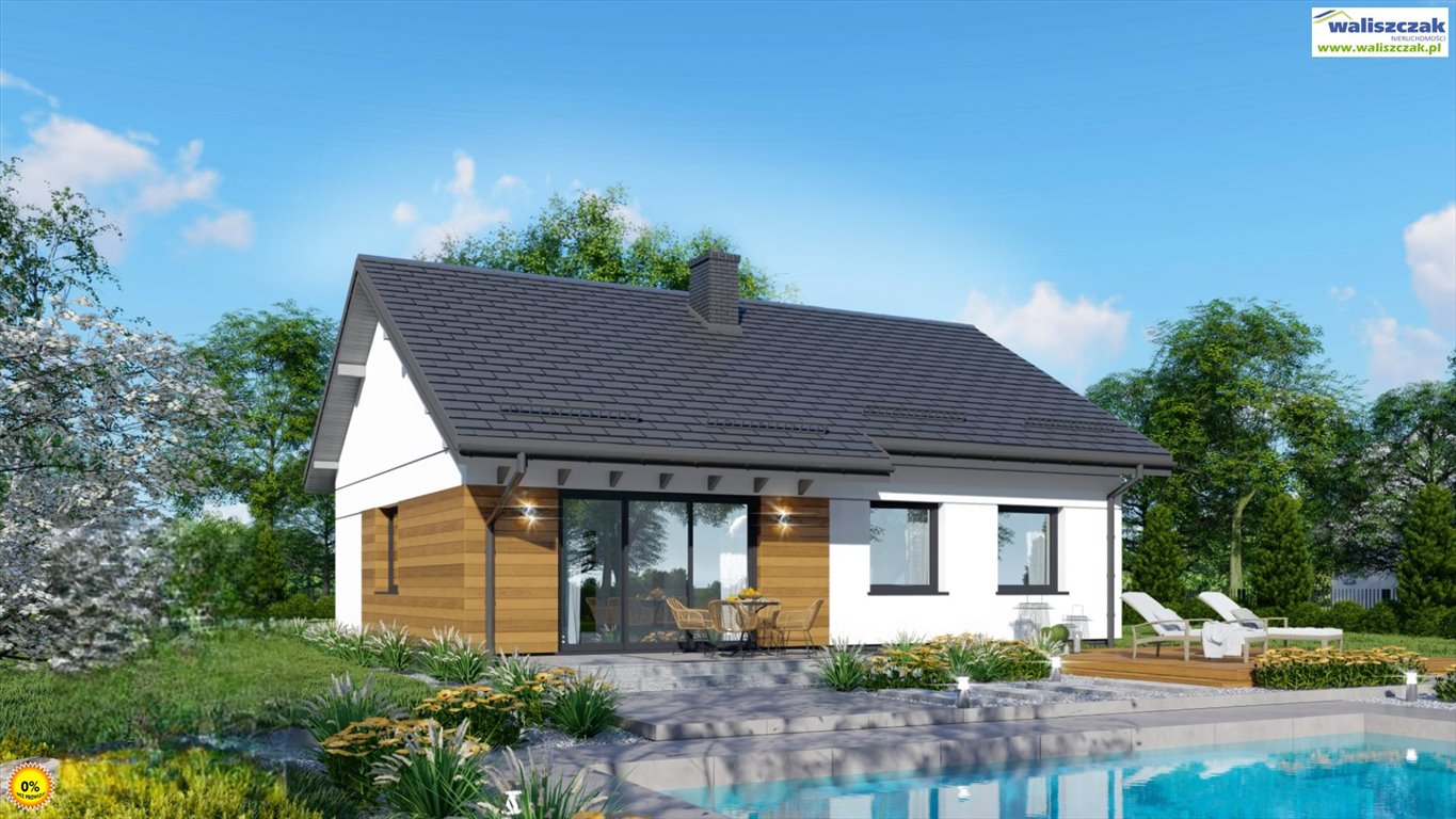 Nowoczesny dom 93,8 m2 z ogrodem, ogrzewanie podłogowe Piotrków Trybunalski  94m2 Foto 1