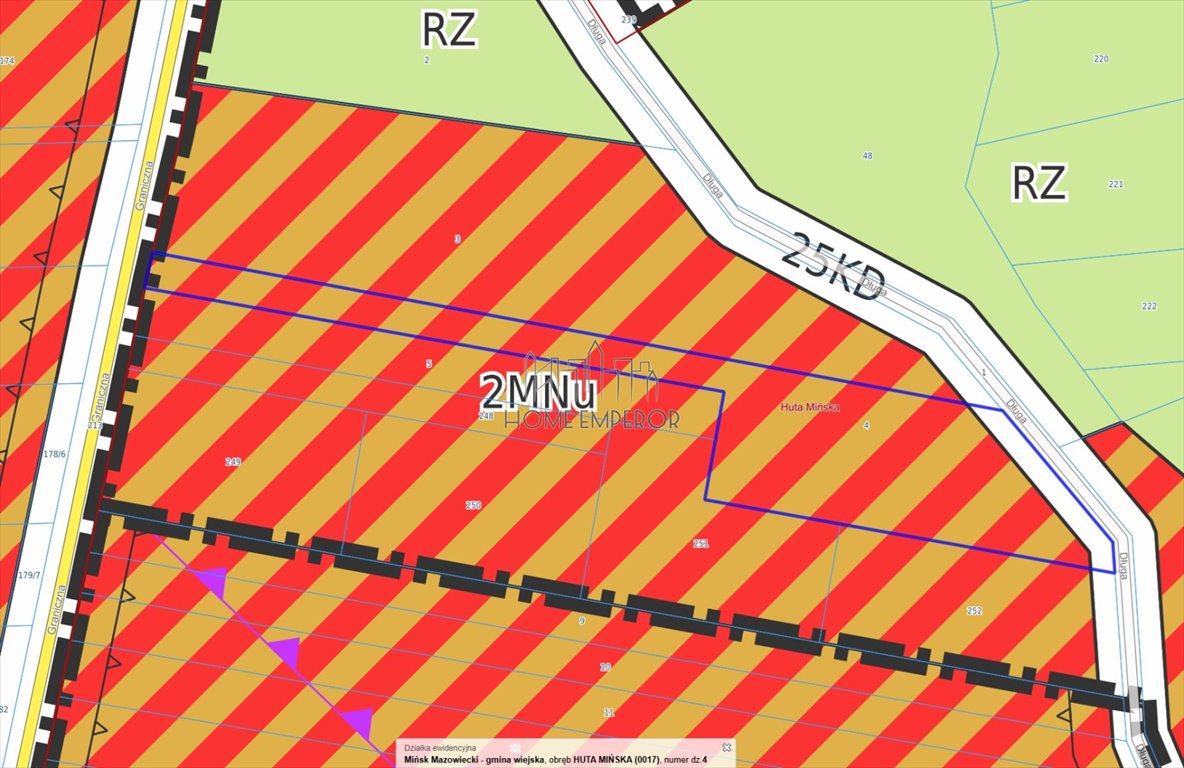 Działka budowlana na sprzedaż Huta Mińska, Graniczna  1 546m2 Foto 1