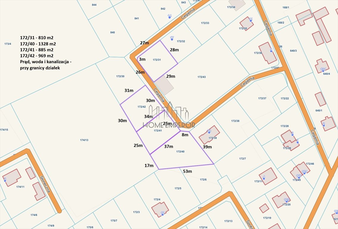 Działki Głosków Cegielnia 885 m², media, bez planu polecam Głosków, Cegielnia  885m2 Foto 1
