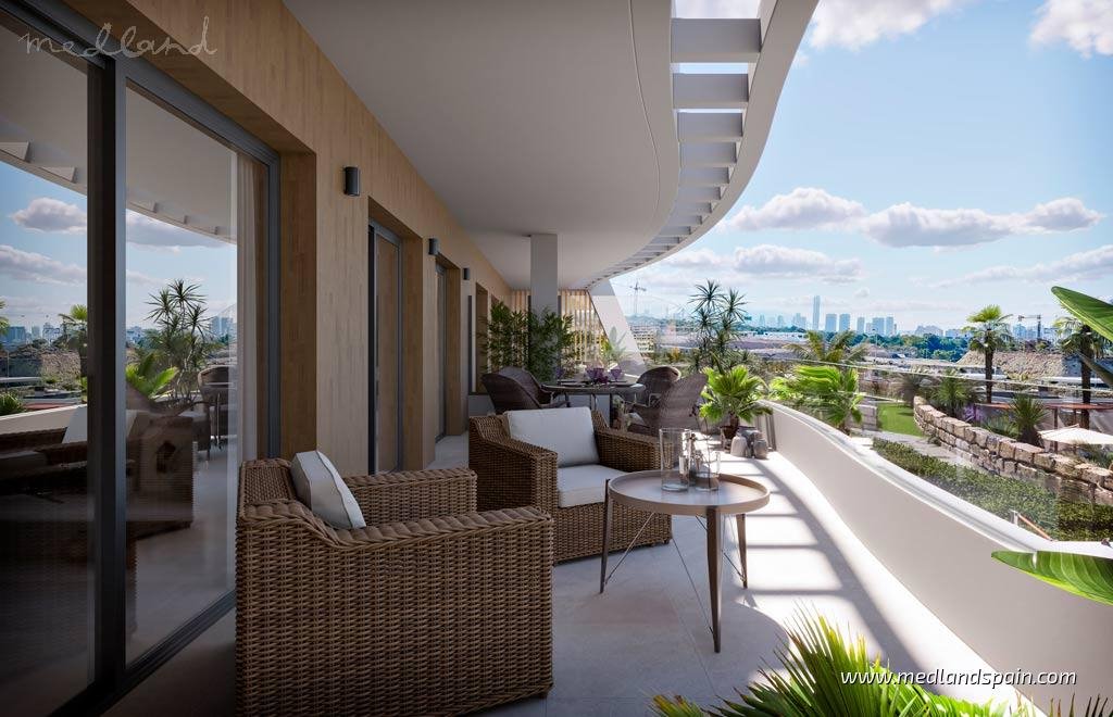 Nowoczesne 3-pokojowe apartamenty z basenem i panoramicznym widokiem Hiszpania, Finestrat  103m2 Foto 1