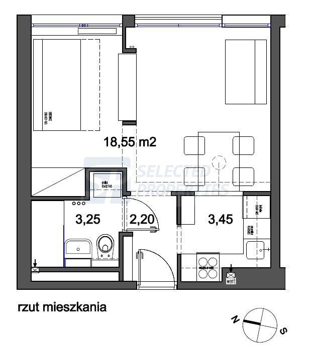 Kawalerka na wynajem Warszawa, Śródmieście, Aleja Jana Pawła II  27m2 Foto 2