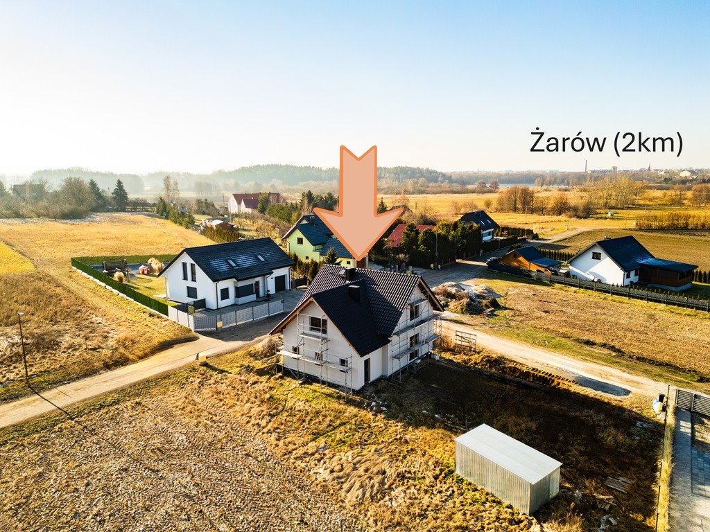 Dom 134 m² po kluczowych etapach budowy, gm. Żarów Mrowiny, Sportowa  134m2 Foto 1
