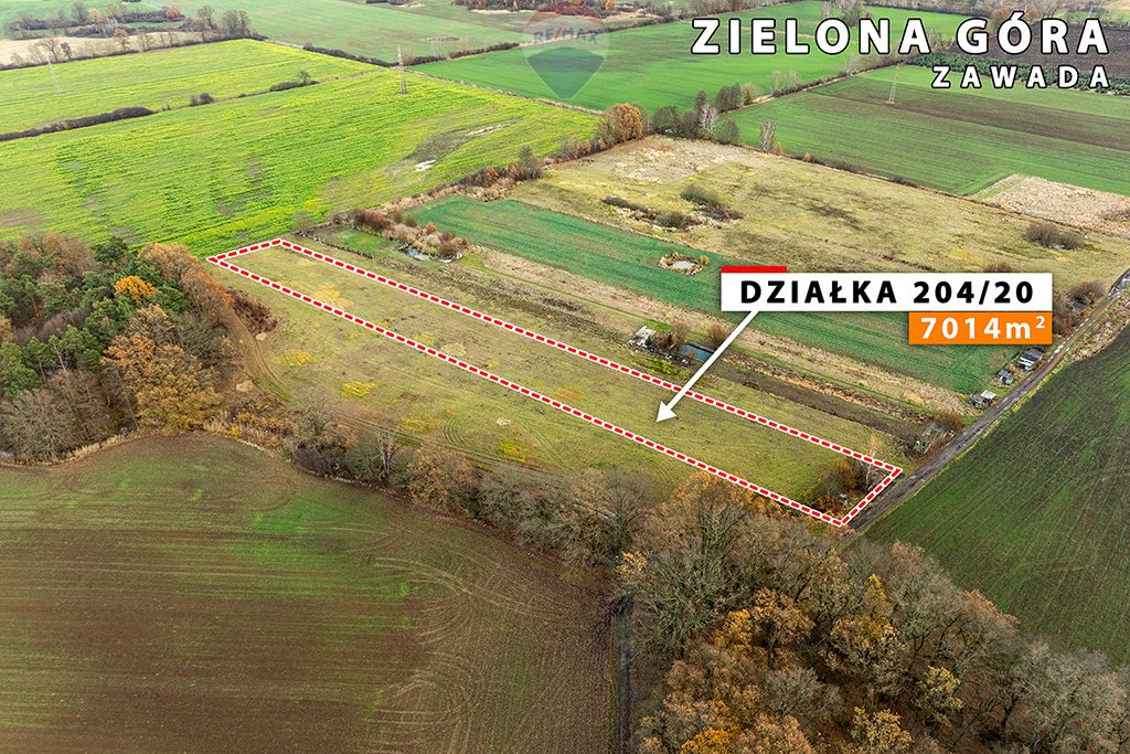 Działka rolna na sprzedaż Zielona Góra, Zawada  7 014m2 Foto 10