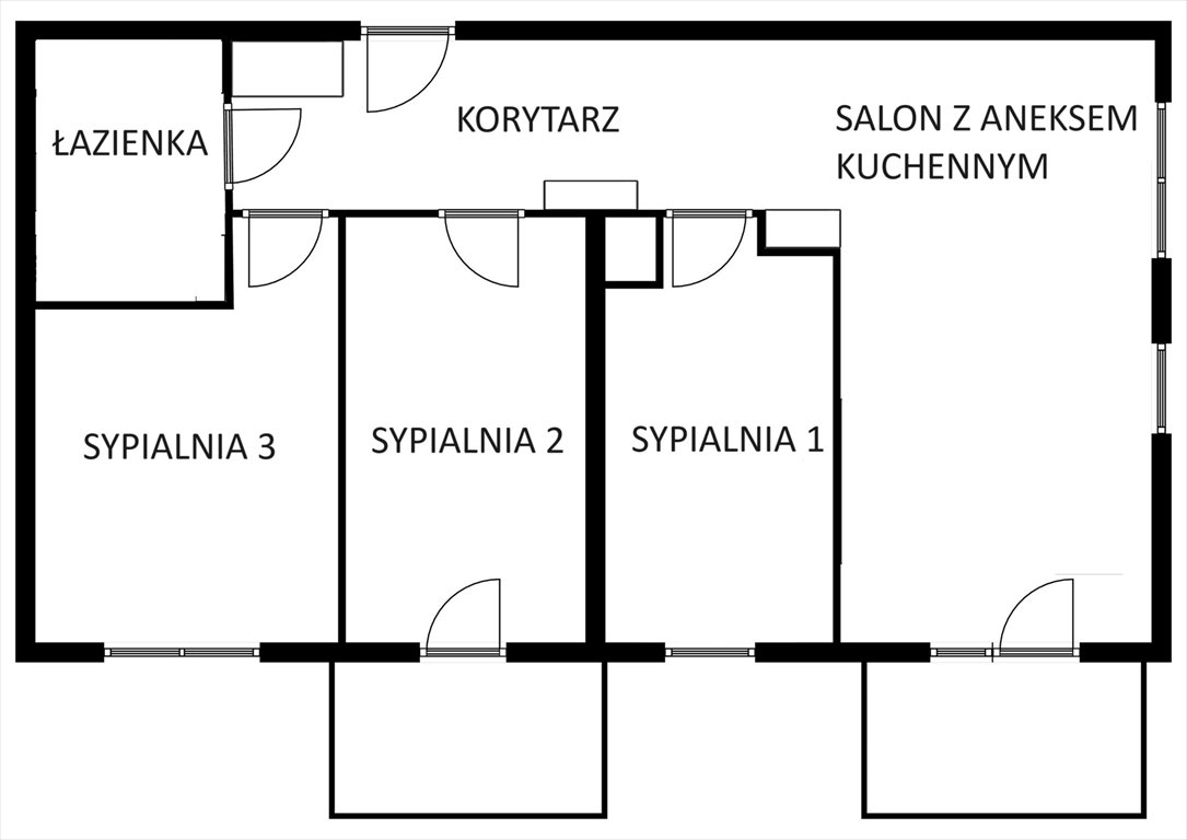 Mieszkanie czteropokojowe  na sprzedaż Poznań, Naramowice, ul. Czarnucha  72m2 Foto 2