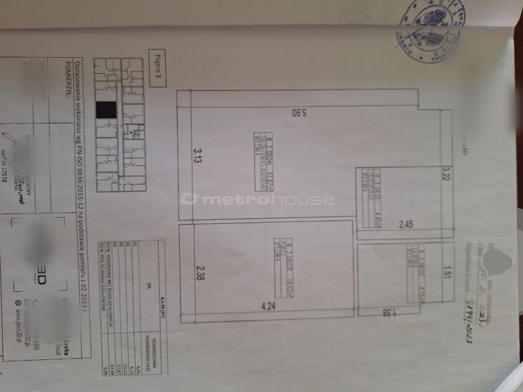 Mieszkanie dwupokojowe na sprzedaż Toruń, Strobanda  37m2 Foto 11