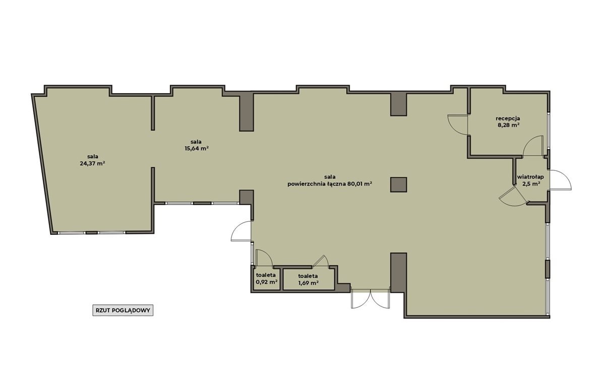 Lokal usługowy 134 m² (gastronomia, eventy, biura) w Krakowie Kraków, Podgórze, Stare Podgórze, Węgierska  133m2 Foto 1