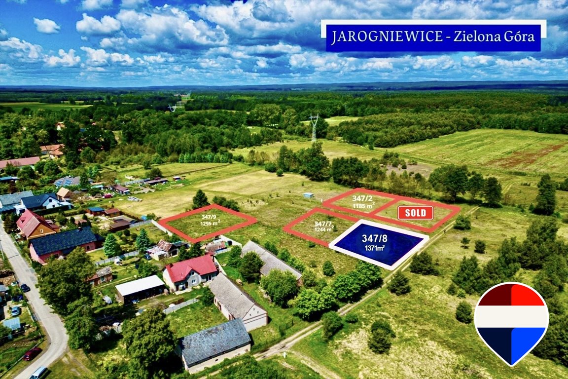Działka budowlana 1371 m² z warunkami zabudowy, spokojna okolica Jarogniewice, Jarogniewice  1 371m2 Foto 1