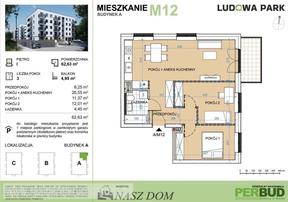 Mieszkanie trzypokojowe na sprzedaż Zielona Góra, Centrum  63m2 Foto 6