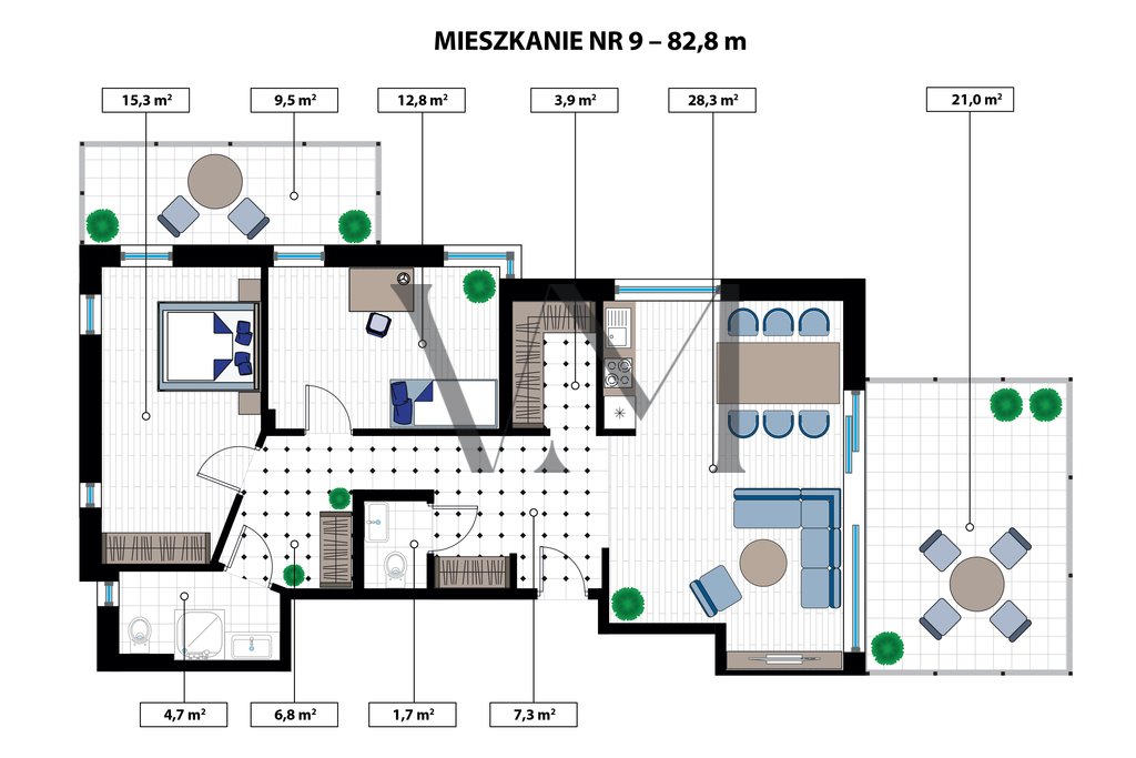 Mieszkanie trzypokojowe na sprzedaż Rynia, Główna  83m2 Foto 19