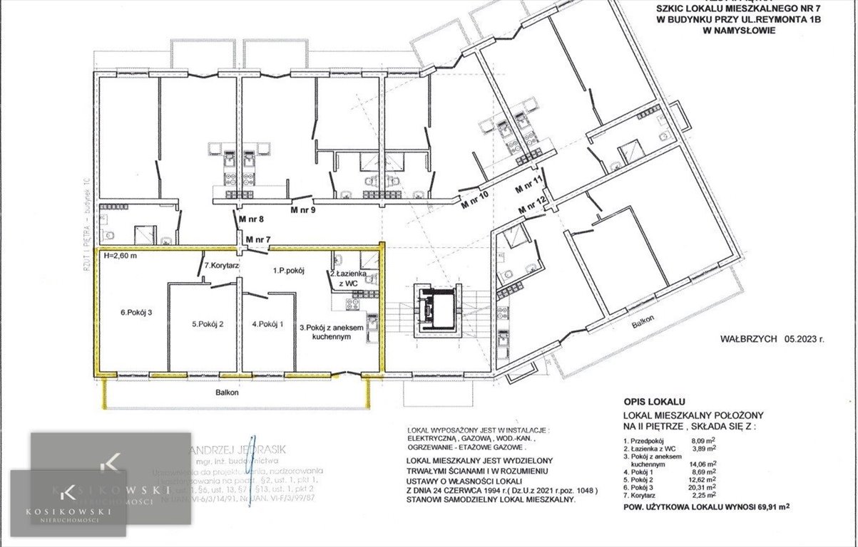 Mieszkanie czteropokojowe  na sprzedaż Namysłów, Reymonta  70m2 Foto 10