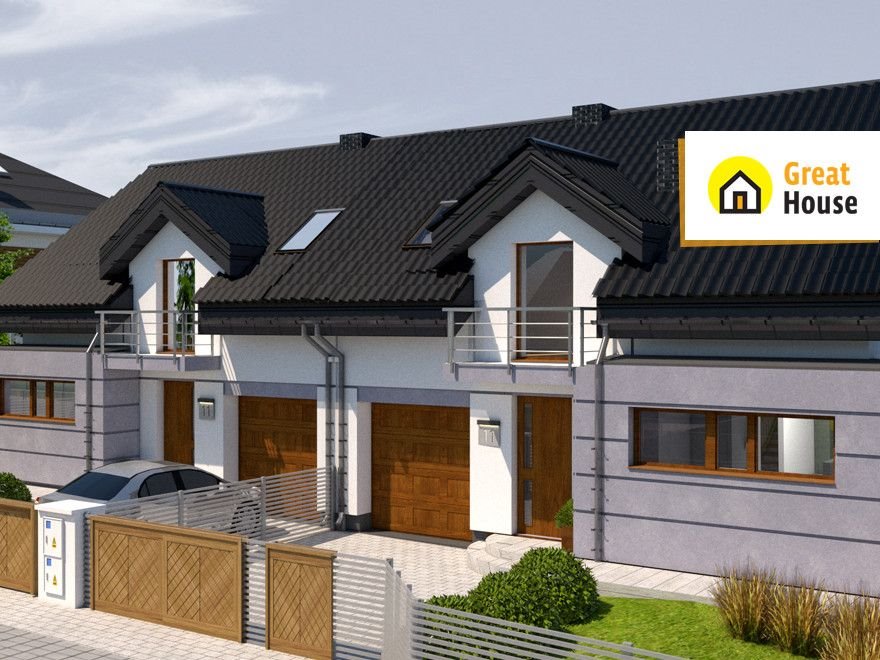 Nowoczesny bliźniak 128 m² z garażem i opcją wykończenia Kielce, Chabrowa  140m2 Foto 1