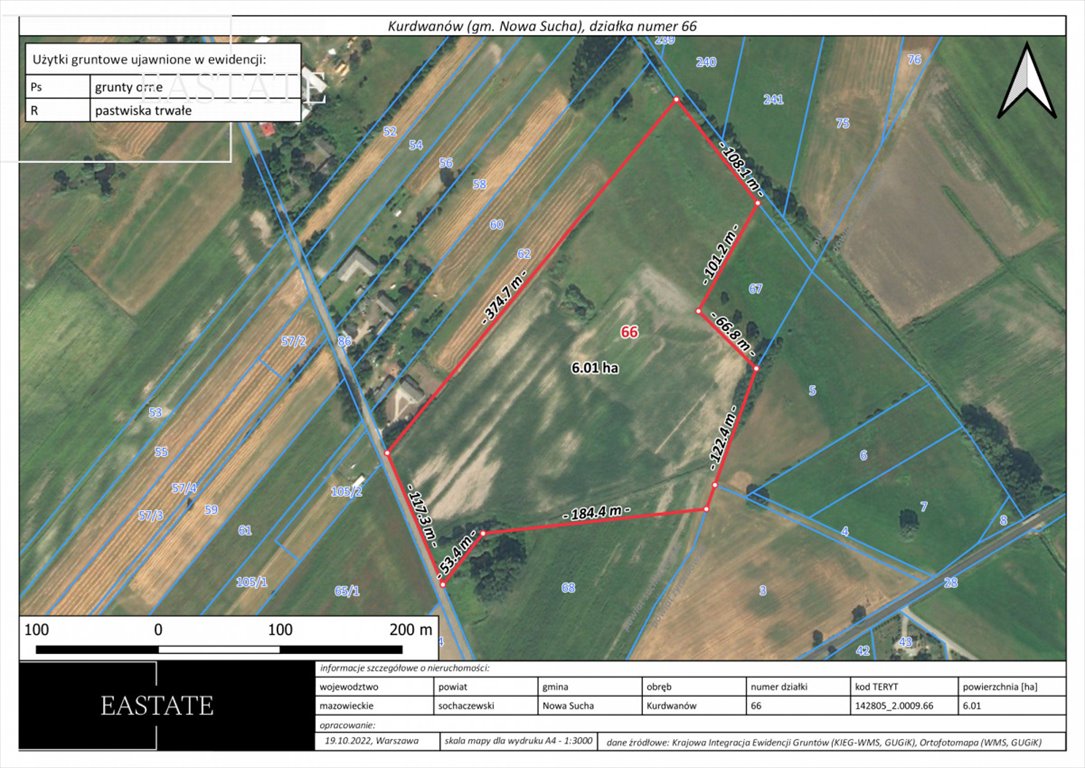 Działka rolna na sprzedaż Kurdwanów  60 100m2 Foto 1