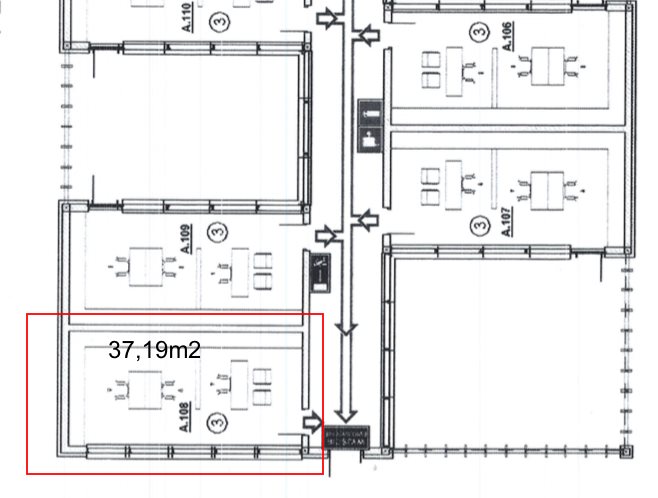 Nowoczesny lokal biurowy 37,19 m2 z ochroną i parkingiem Słomczyn  37m2 Foto 1