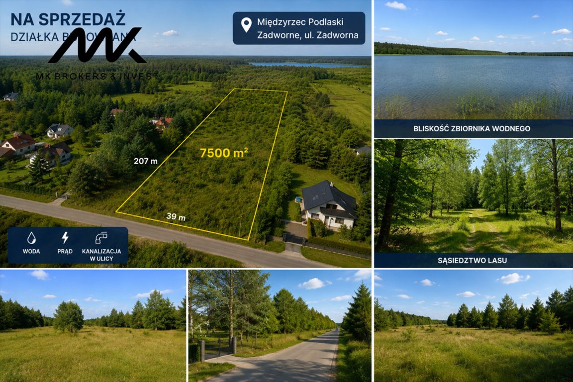 Zapraszam do obejrzenia działki 7499 m² w Międzyrzecu Podlaskim Międzyrzec Podlaski, Zadworne, Zadworna  7 500m2 Foto 1