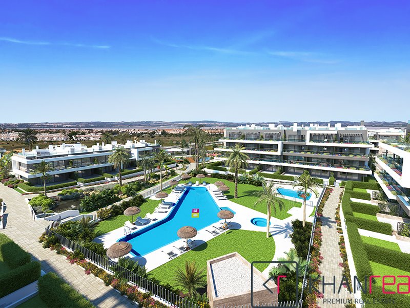 Nowoczesny apartament 47 m² z basenami i widokiem na Costa Blanca Hiszpania, Torrevieja  47m2 Foto 1