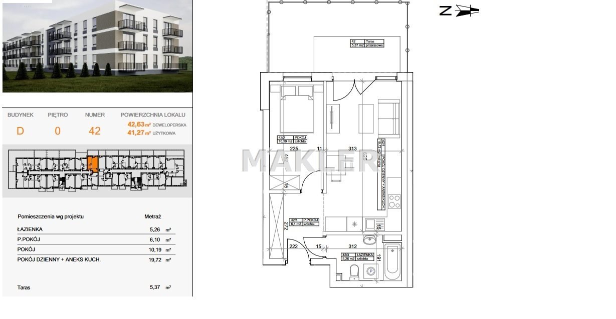 Mieszkanie dwupokojowe na sprzedaż Bydgoszcz, Szwederowo  42m2 Foto 4