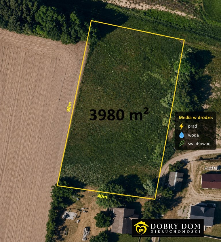 Polecam działkę 3980 m² pod budowę domu w Tykocinie Tykocin  3 980m2 Foto 1