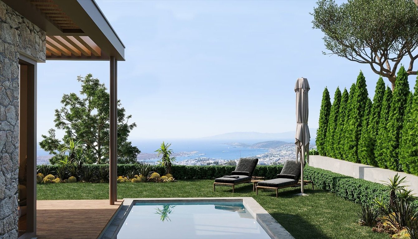 Luksowne wille z basenem i panoramicznym widokiem na morze Turcja, Bodrum, Konacık, Bodrum, Muğla  233m2 Foto 1