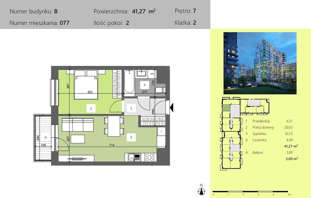 Mieszkanie dwupokojowe na sprzedaż Rzeszów, Technologiczna  41m2 Foto 4