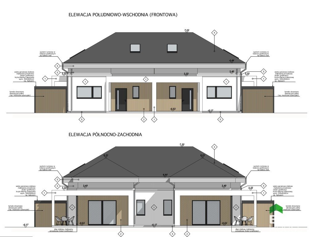 Działka pod bliźniak z projektem, media, ogrodzona Skórzewo, Lniana  636m2 Foto 1