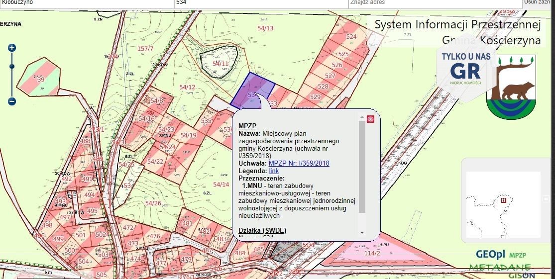 Działka budowlana na sprzedaż Kościerzyna 1 254m2 Foto 1 Działka budowlana na sprzedaż Kościerzyna 1 254m2 Foto 1