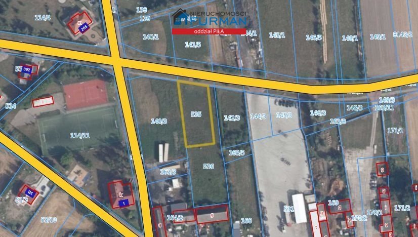 Działka budowlana 1063 m² z warunkami zabudowy, asfalt, media Nowa Wieś Ujska  1 063m2 Foto 1