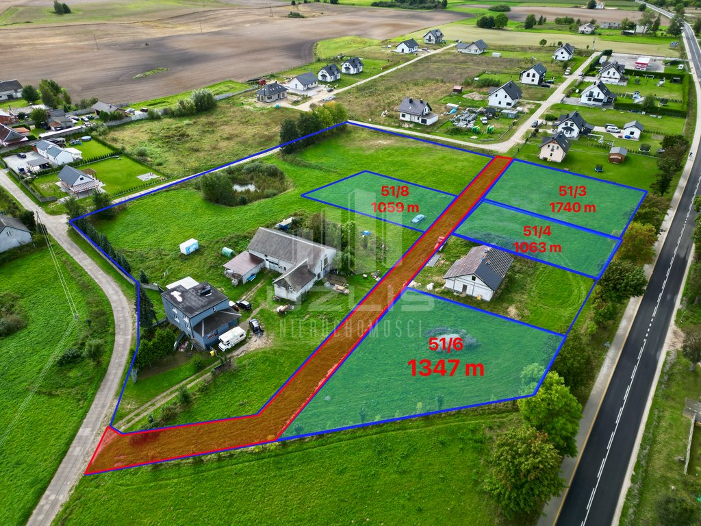 Działka 1063 m² w Mościskach z dostępem do drogi i mediami Mościska  1 063m2 Foto 1