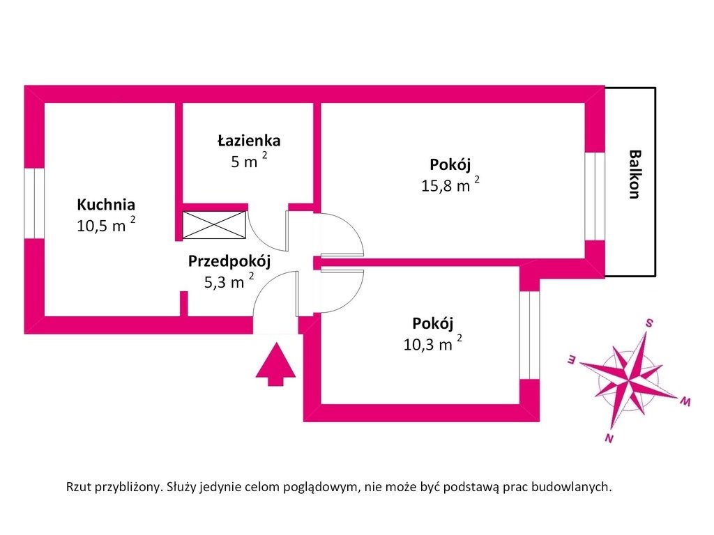 Mieszkanie dwupokojowe na sprzedaż Biała Podlaska, Okopowa  48m2 Foto 5