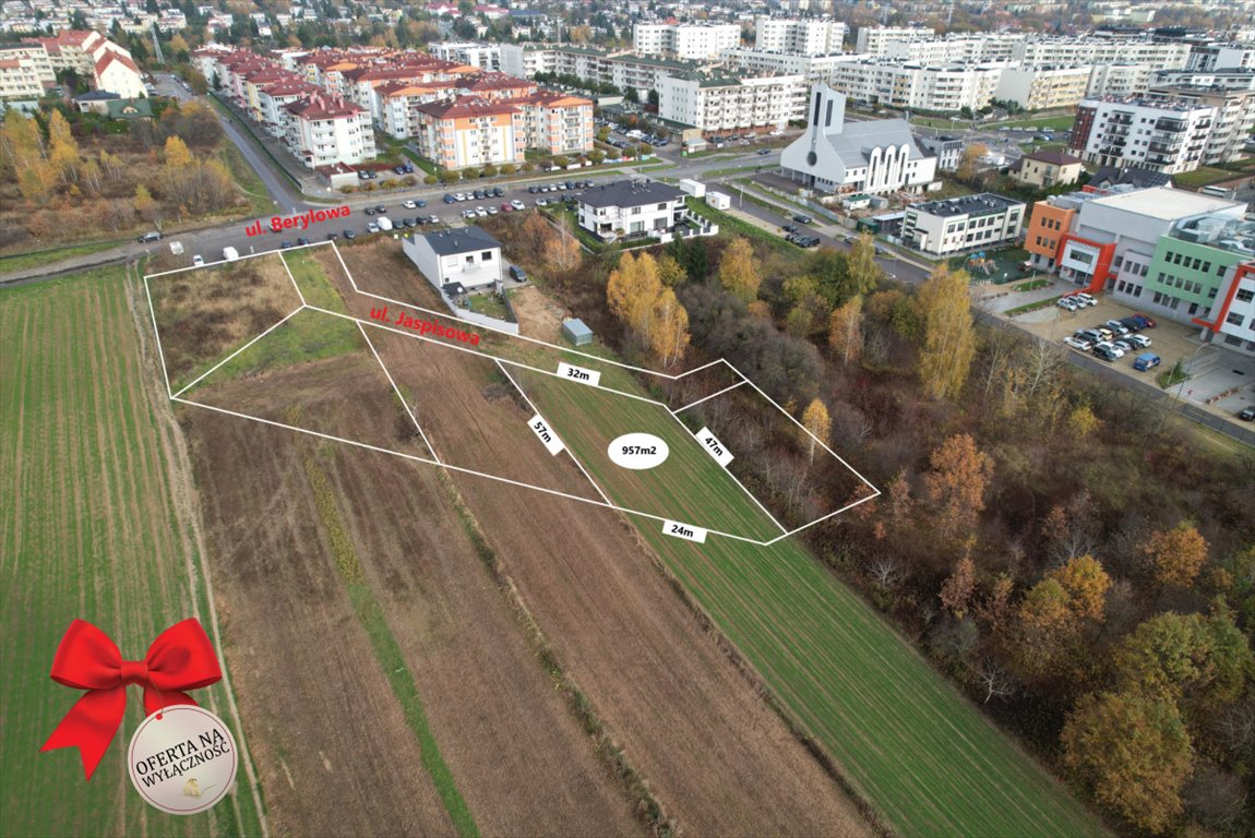 Działka budowlana na sprzedaż Lublin, Węglinek, Jaspisowa  957m2 Foto 1