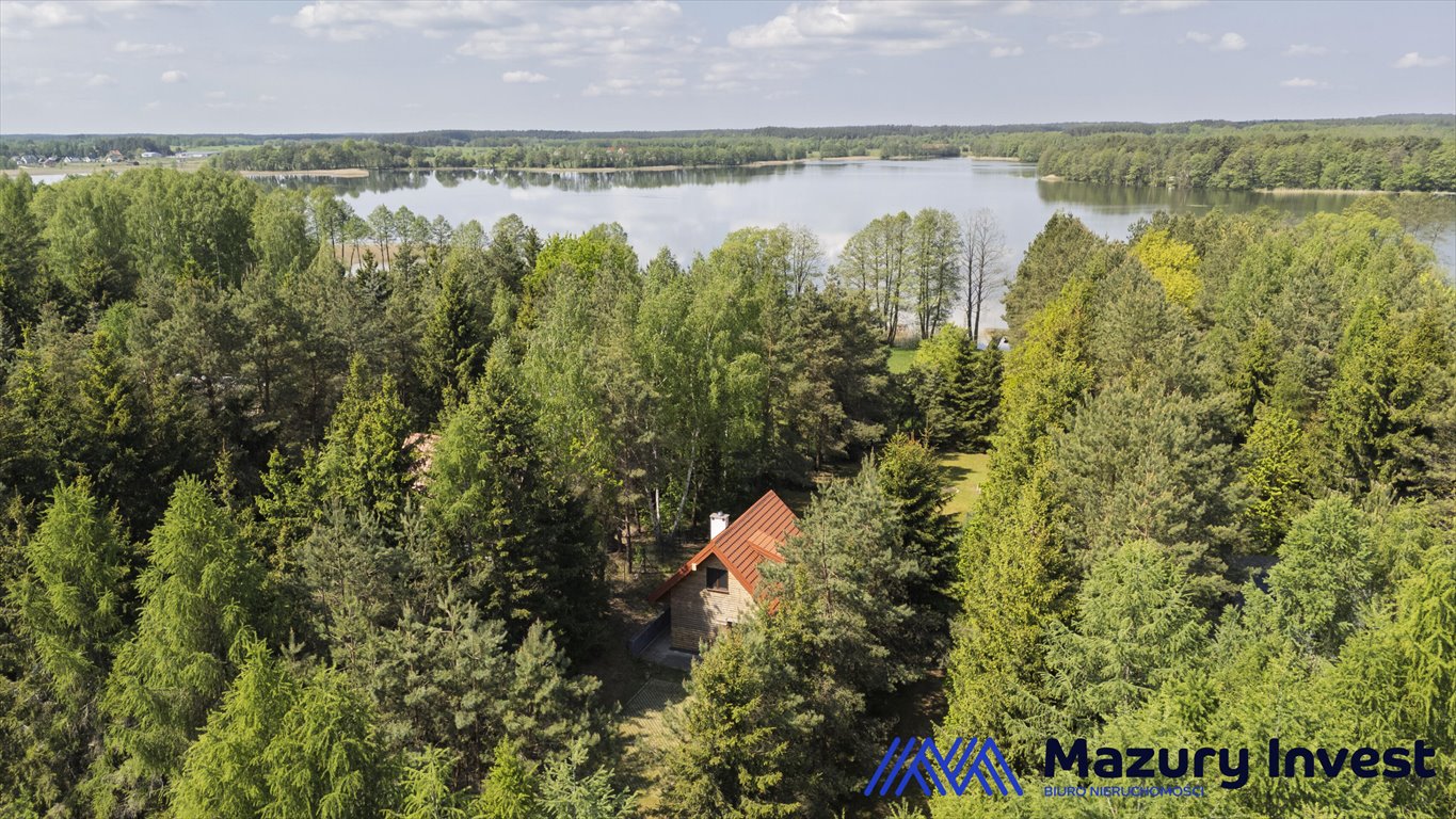 Urokliwy dom rekreacyjny nad jeziorem Kalwa, 2018 r. Pasym, Półwysep Ostrów  51m2 Foto 1