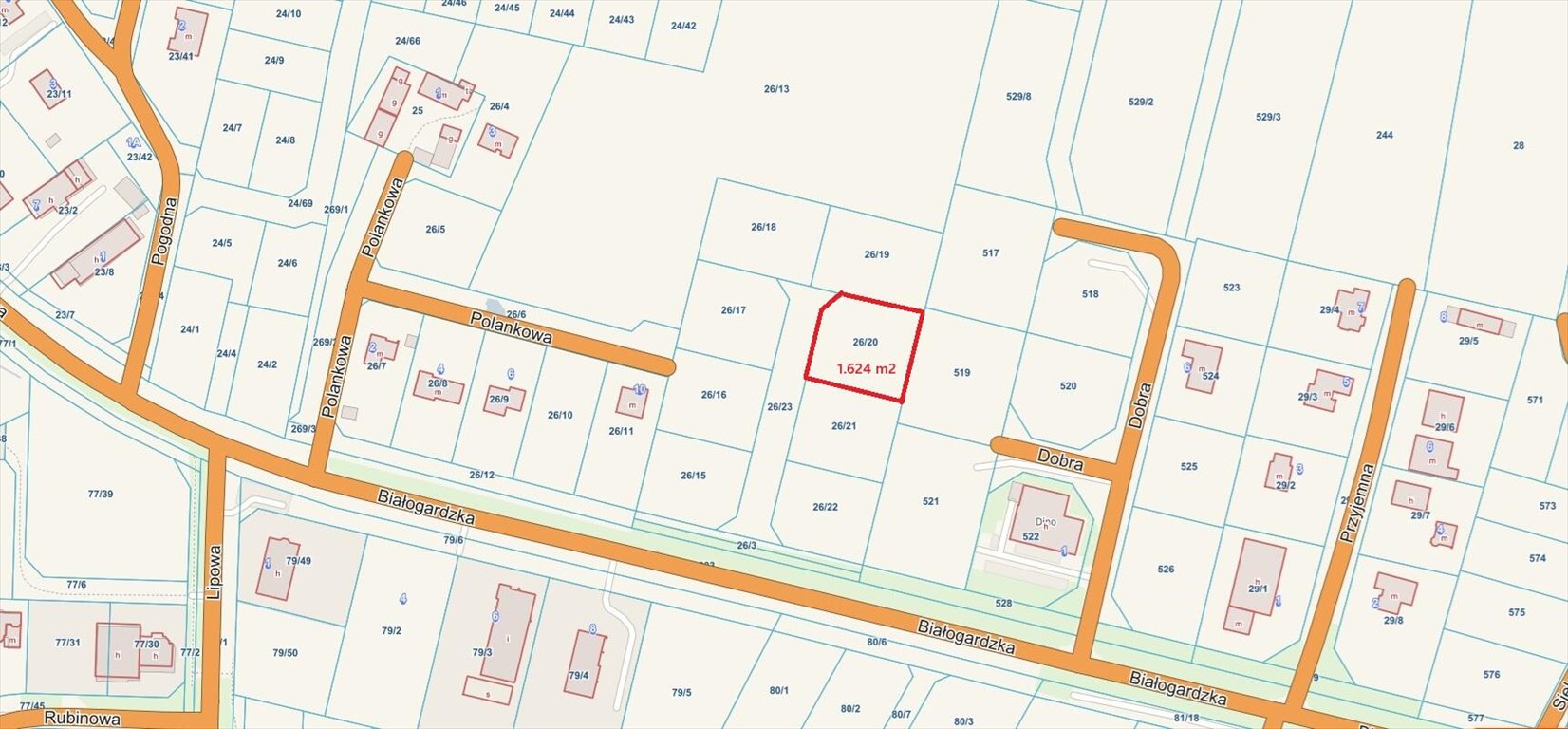 Działka budowlana 1624 m² z mediami, blisko Kołobrzegu Niekanin, Białogardzka  1 624m2 Foto 1