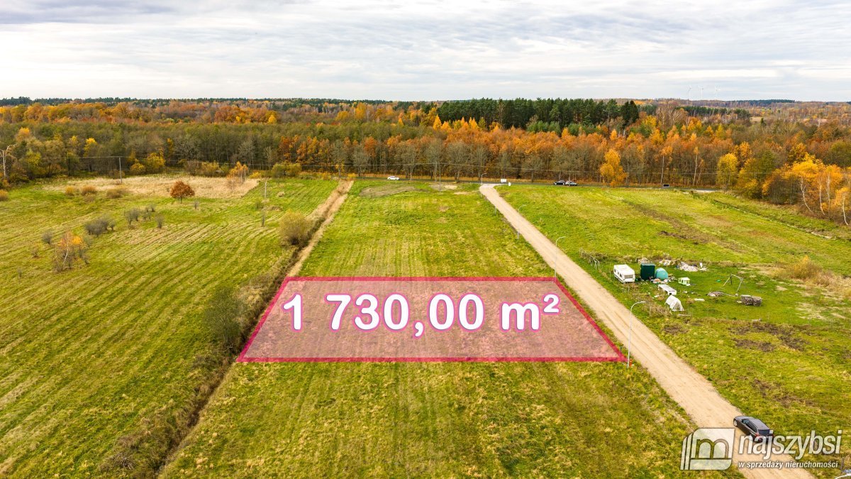 Działka rolno-budowlana 1730 m2 z drogą asfaltową.: Łęczynko