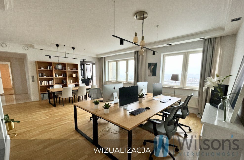 Polecam luksusowe biuro 115 m² z panoramicznym widokiem na Mokotowie Warszawa, Mokotów, Jana III Sobieskiego  115m2 Foto 1