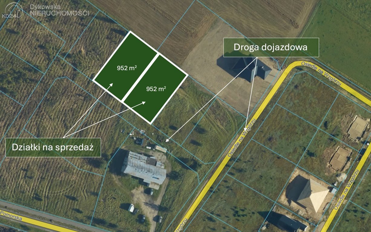 Działki budowlane 952 m² w Lubowidzu – idealne pod dom Lubowidz  952m2 Foto 1