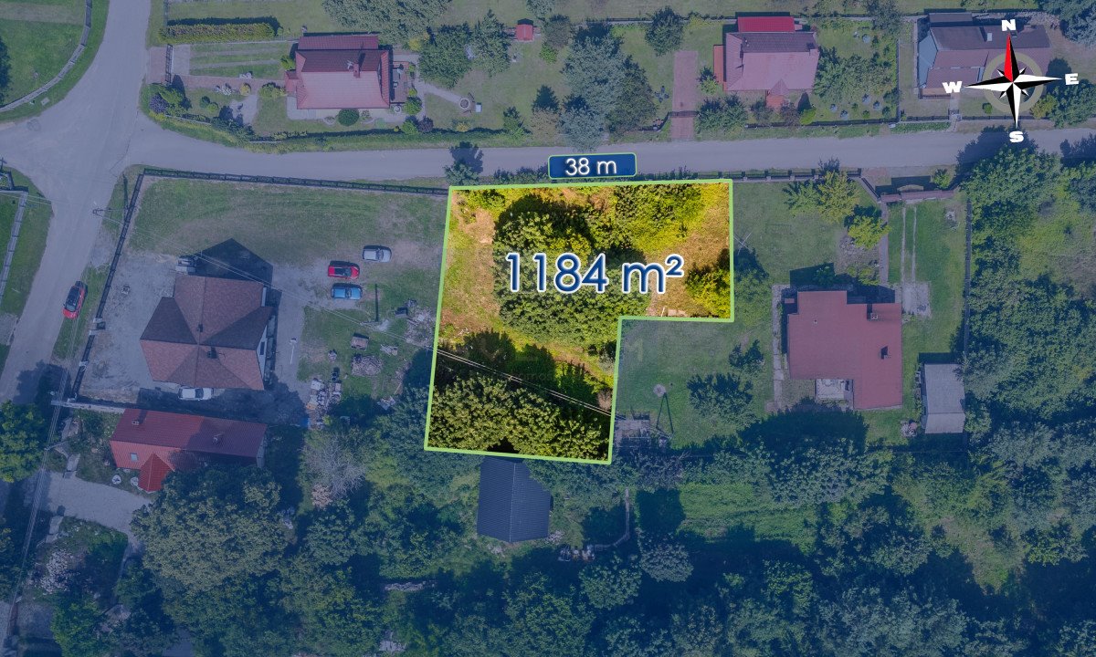 Działka 1184 m2 z mediami, spokojna okolica, szeroka Zawiercie  1 184m2 Foto 1