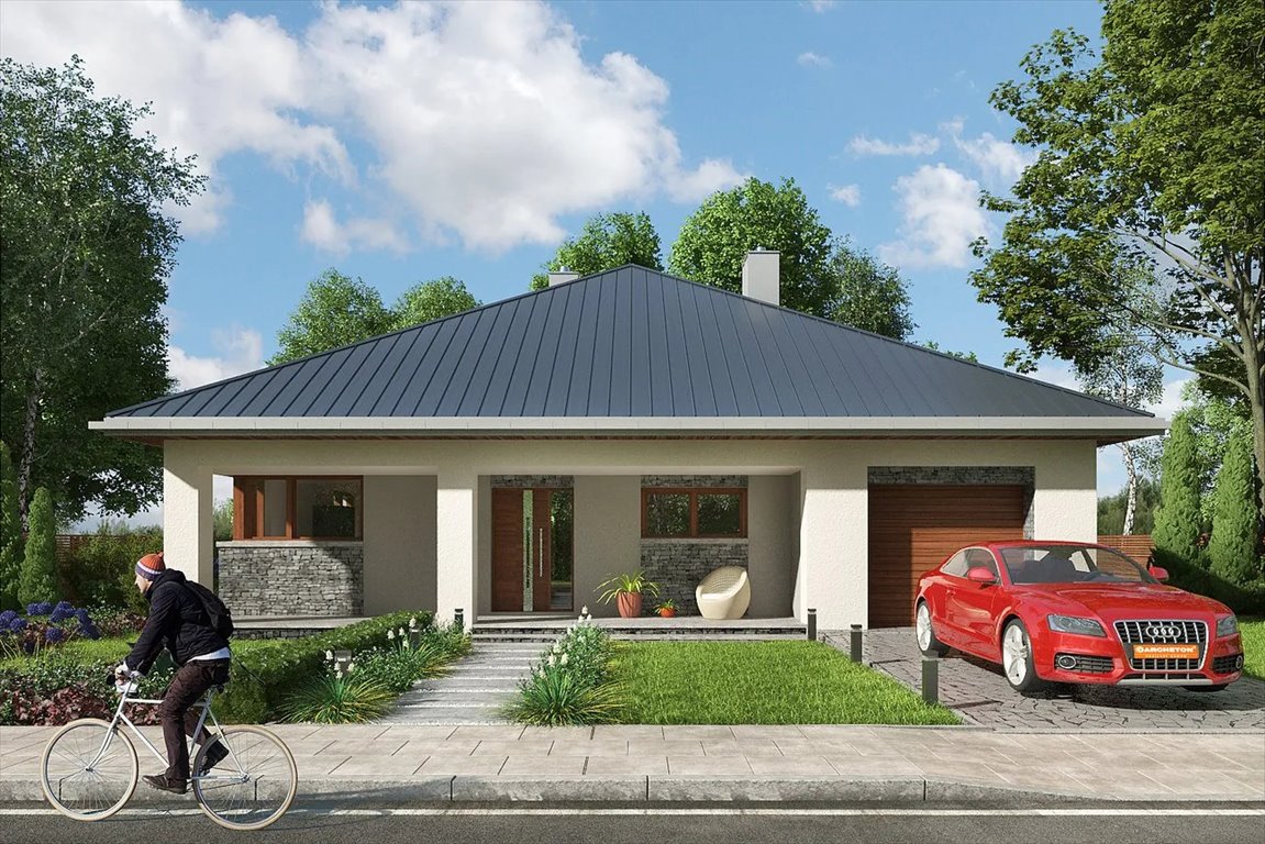 Nowoczesny dom w stanie surowym zamkniętym, 4 pokoje, garaż Rzeszów, Budziwój  119m2 Foto 1