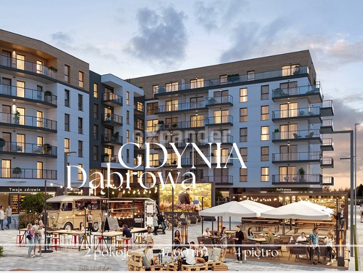 Nowoczesne 2 pokoje z dużym balkonem, bez prowizji Gdynia, Dąbrowa, Rdestowa  48m2 Foto 1