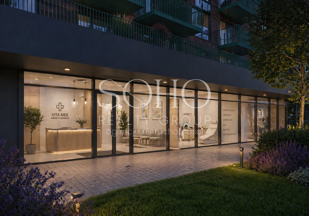 Nowoczesny lokal 45 m² z dużymi przeszkleniami i elastycznym układem Kraków, Czyżyny, Czyżyny, Romana Ciesielskiego  45m2 Foto 1